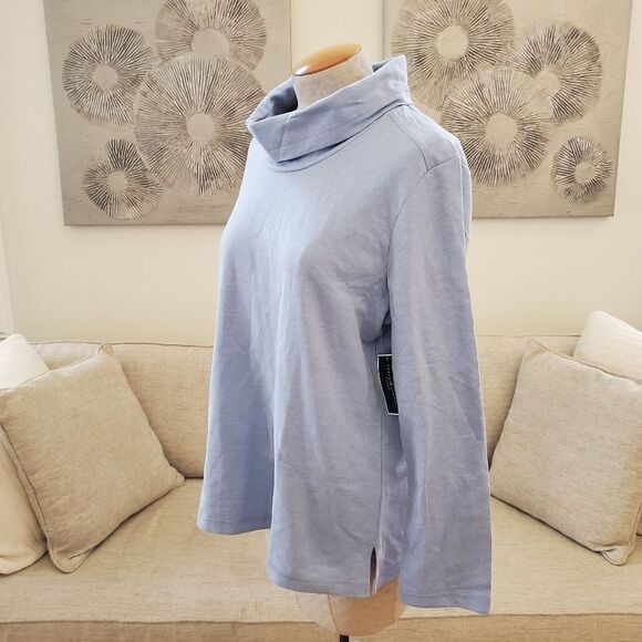Karen Scott Sport Cowl-Neck Top sz Lg - Picture 4 of 10